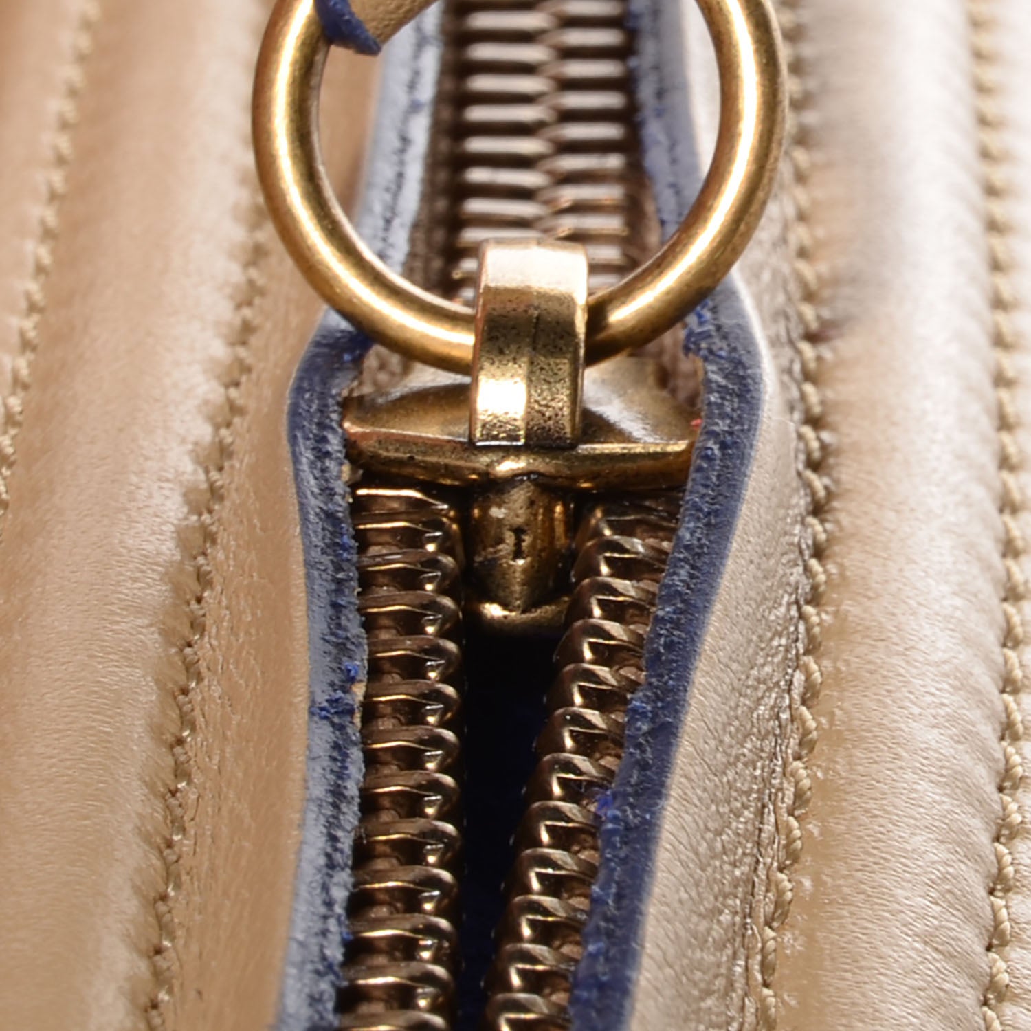 Celine Smooth Calfskin Color Trim Medium Phantom Luggage Dune Cobalt 9 of 9