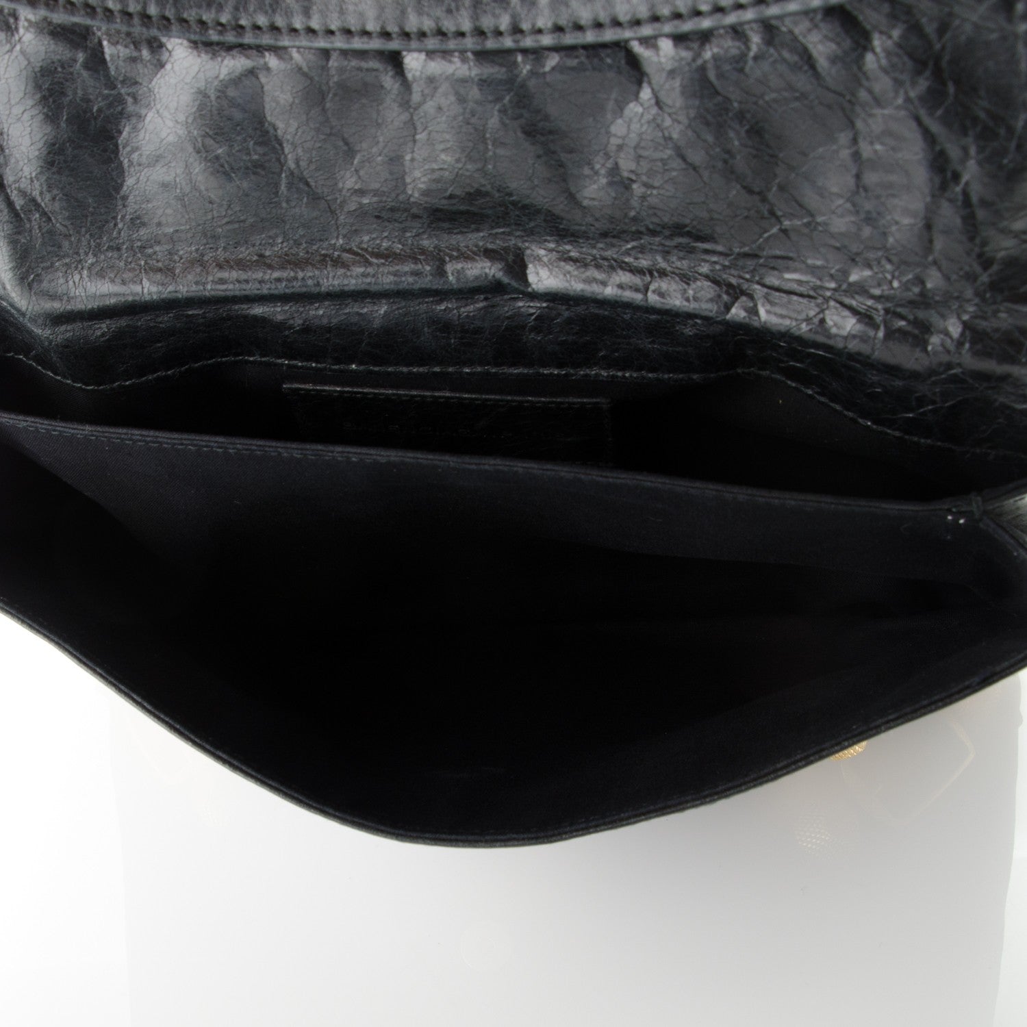 Balenciaga Agneau Giant 21 Gold Hardware Envelope Clutch Black 5 of 7