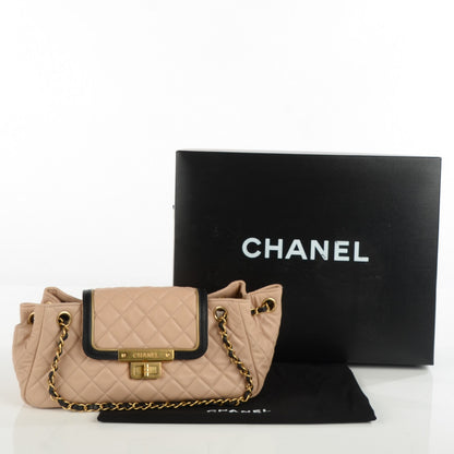 Chanel Lambskin Quilted East West Accordion Flap Beige 5 of 8