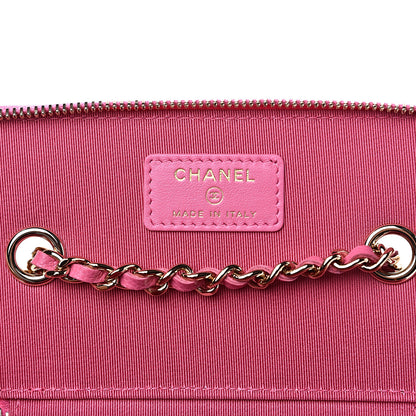 Chanel Caviar Quilted Small Vanity Case With Chain Pink 5 of 9
