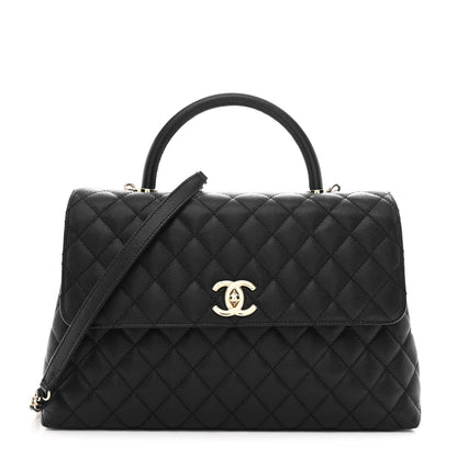 Chanel Caviar Quilted Medium Coco Handle Flap Black 1 of 12