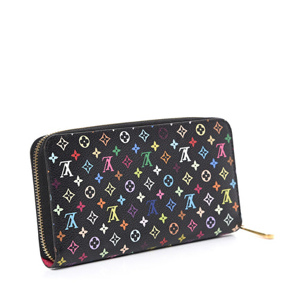 Louis Vuitton Monogram Multicolor Zippy Wallet Black Grenade 2 of 9