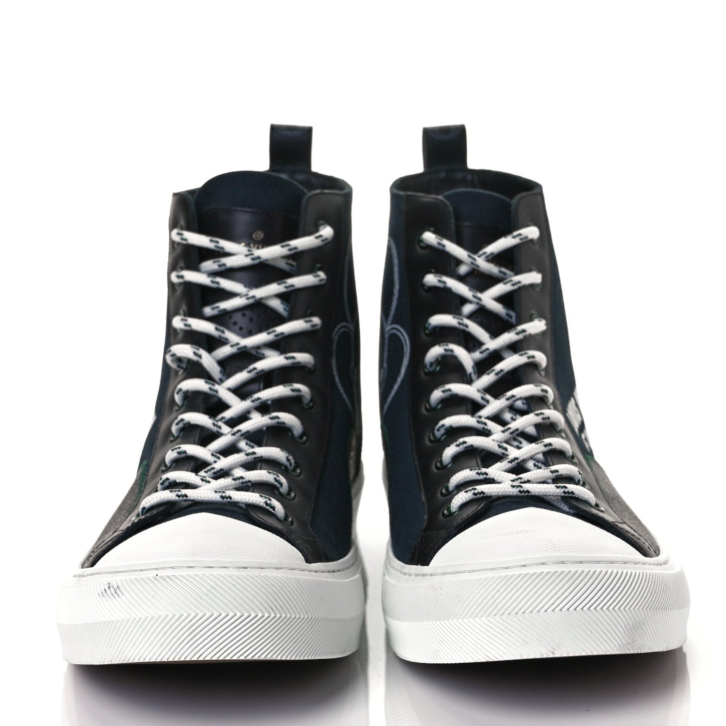 Canvas LV Forever Mens Tattoo Sneaker Boots 10 Black