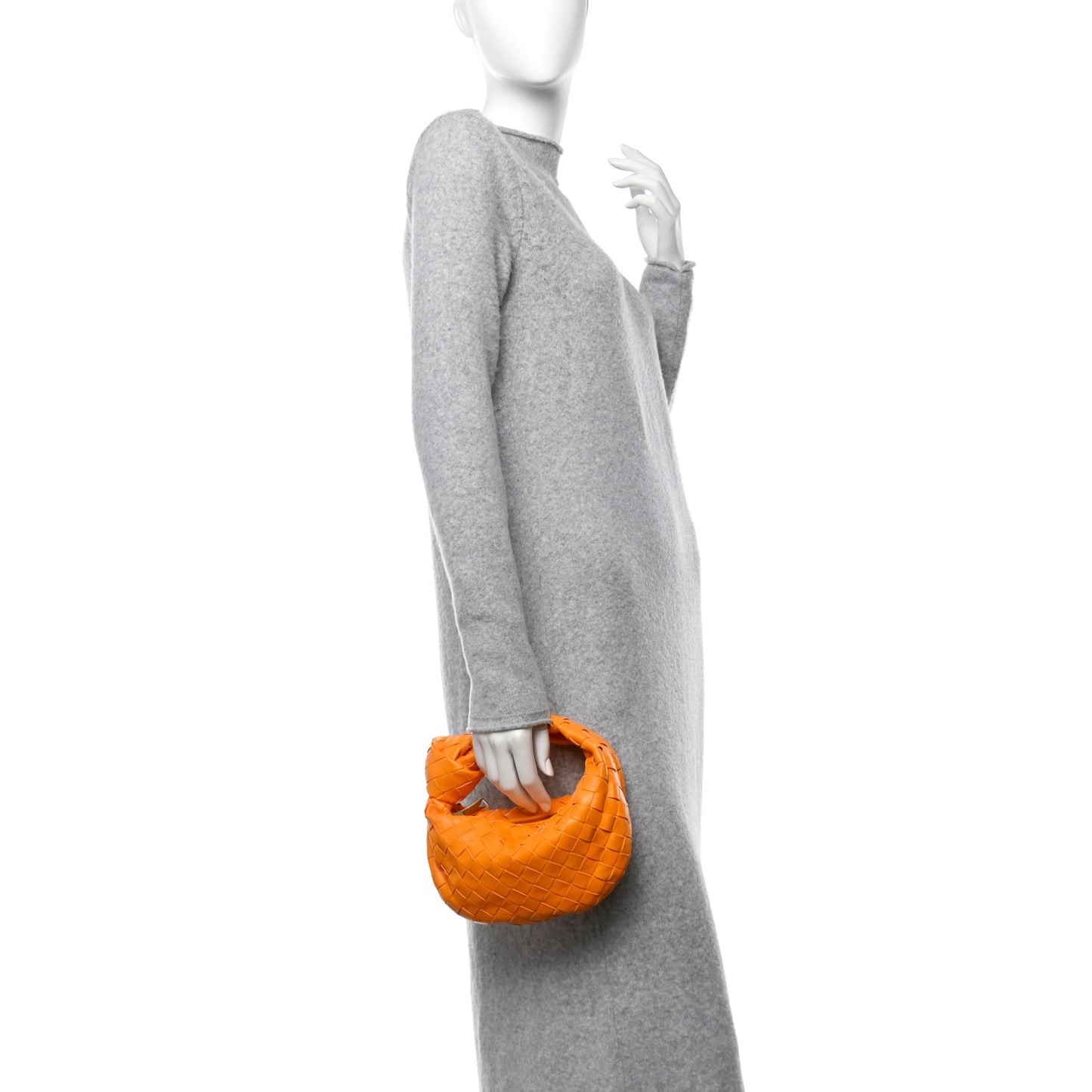 Nappa Intrecciato Mini Jodie Tangerine