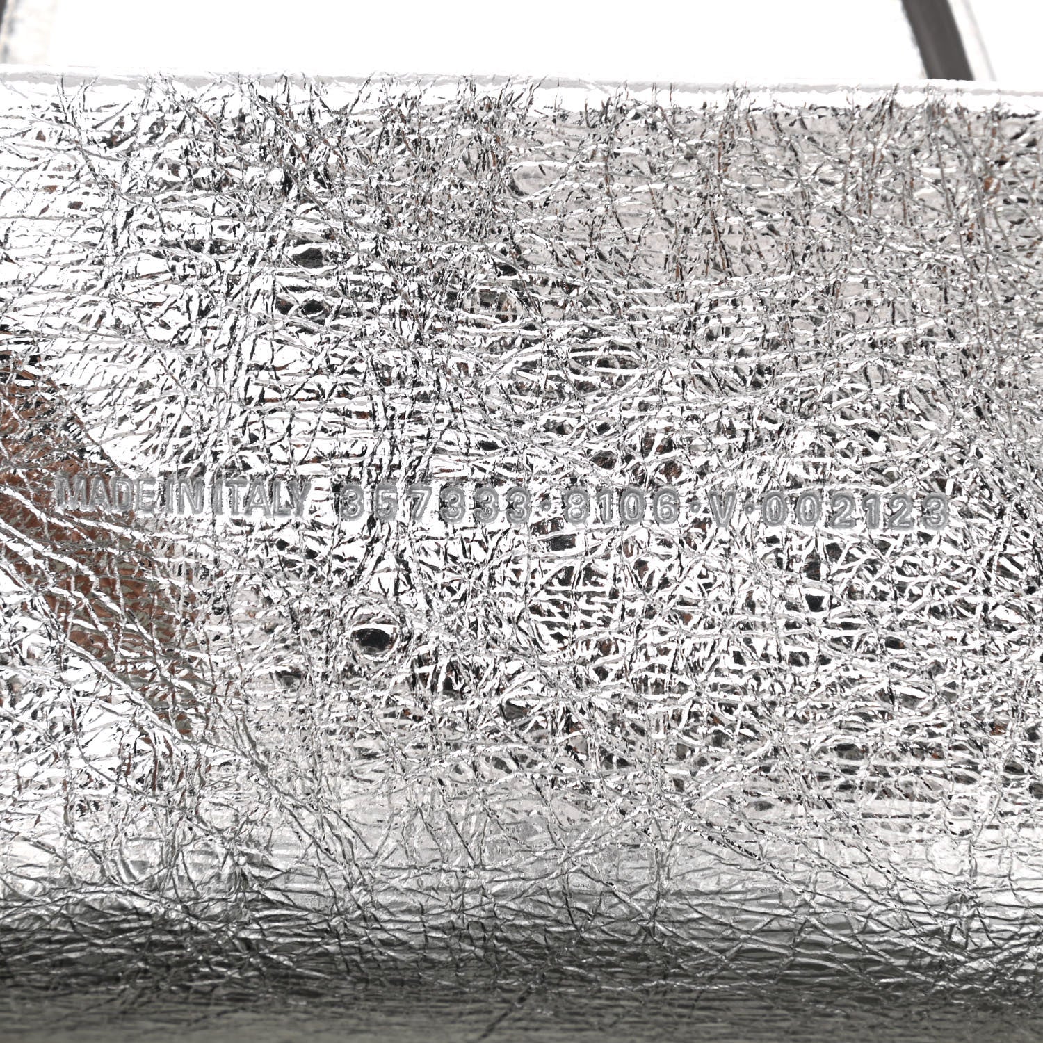 Balenciaga Metallic Calfskin Papier Mini A4 Tote Silver 8 of 11