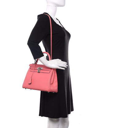 Hermes Evercolor Verso Kelly Retourne 28 Rose D'Ete Cobalt 2 of 15