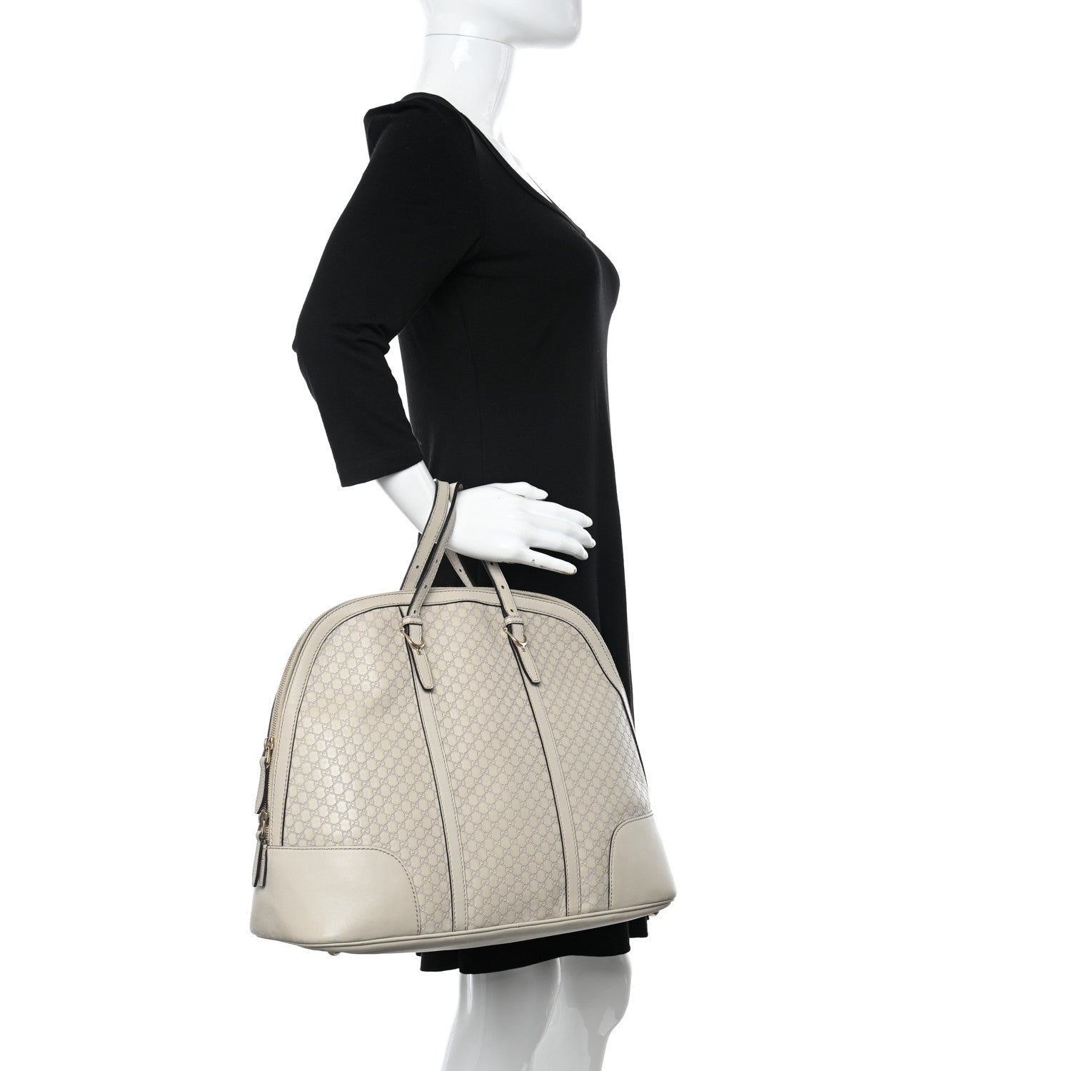 Gucci Microguccissima Large Nice Top Handle Dome Bag Beige 2 of 11