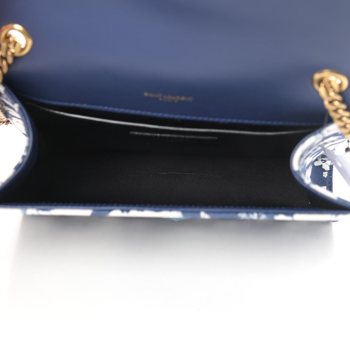 Canvas Small Monogram Hibiscus Print Kate Satchel Blue