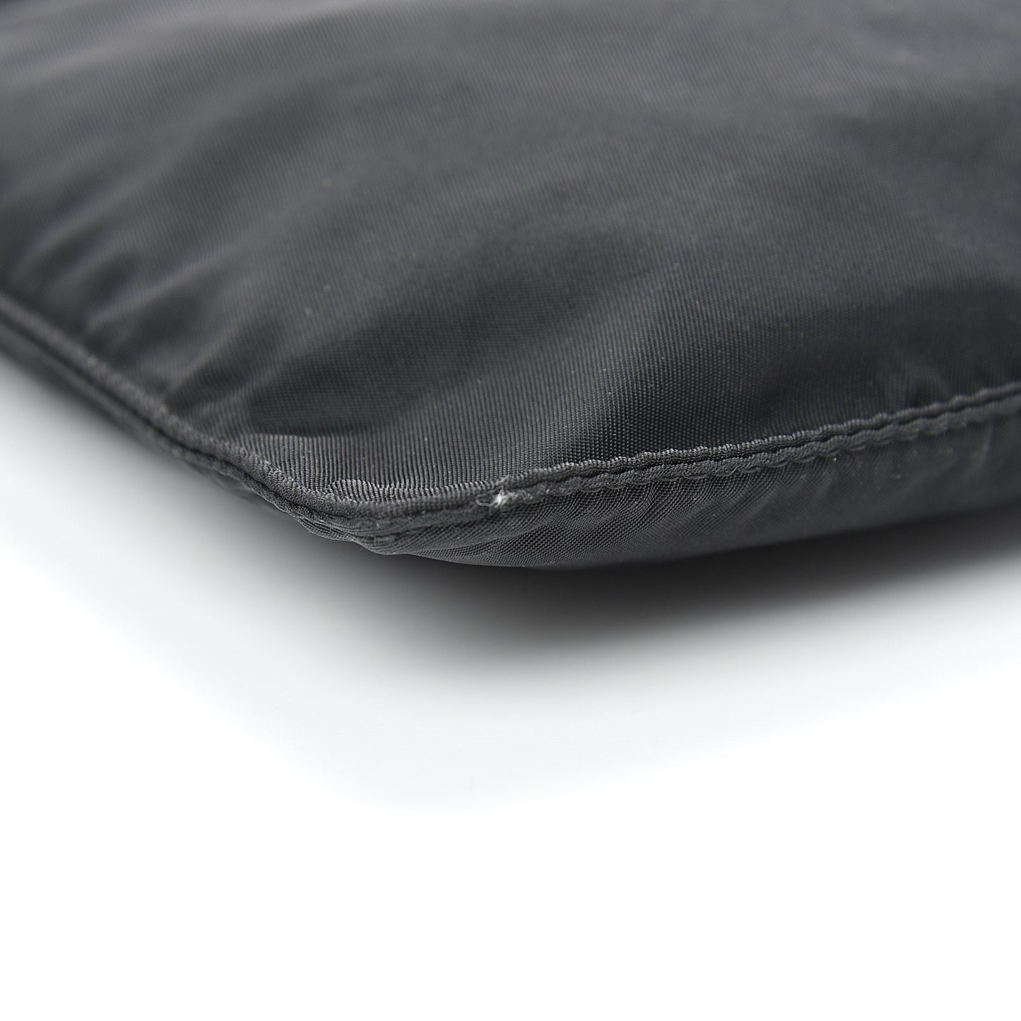 Nylon Small Flat Messenger Bag Black