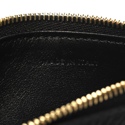 Celine Grained Calfskin Zipped Card Holder Black 6 of 8