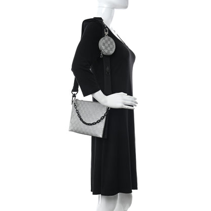 Louis Vuitton Damier Glitter Taurillon Monogram In The Loop Trio Pouch Black Silver 2 of 11