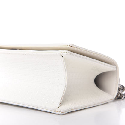 Christian Dior Calfskin Micro-Cannage Small Diorama Flap Bag White 6 of 7