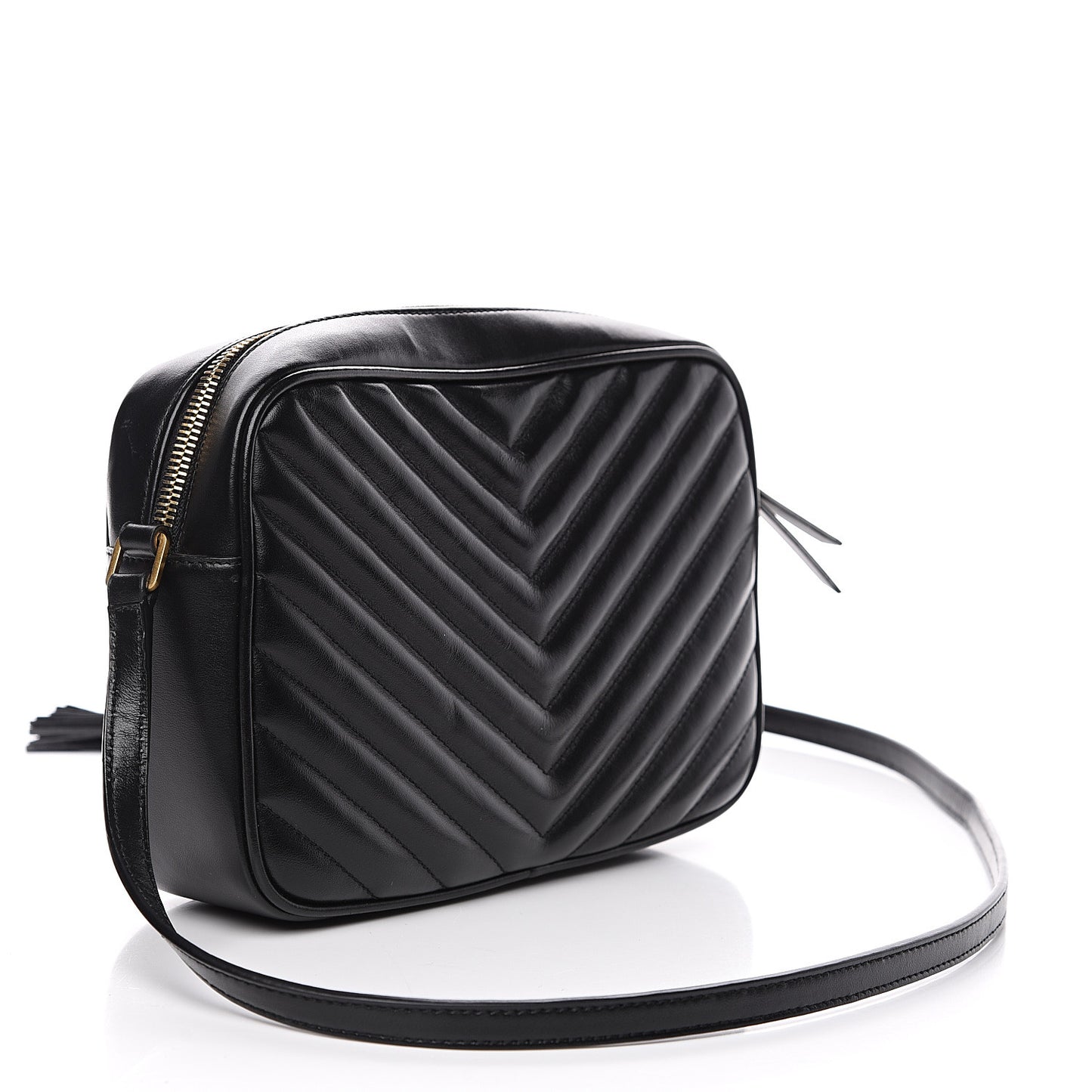 Calfskin Matelasse Monogram Lou Camera Bag Black