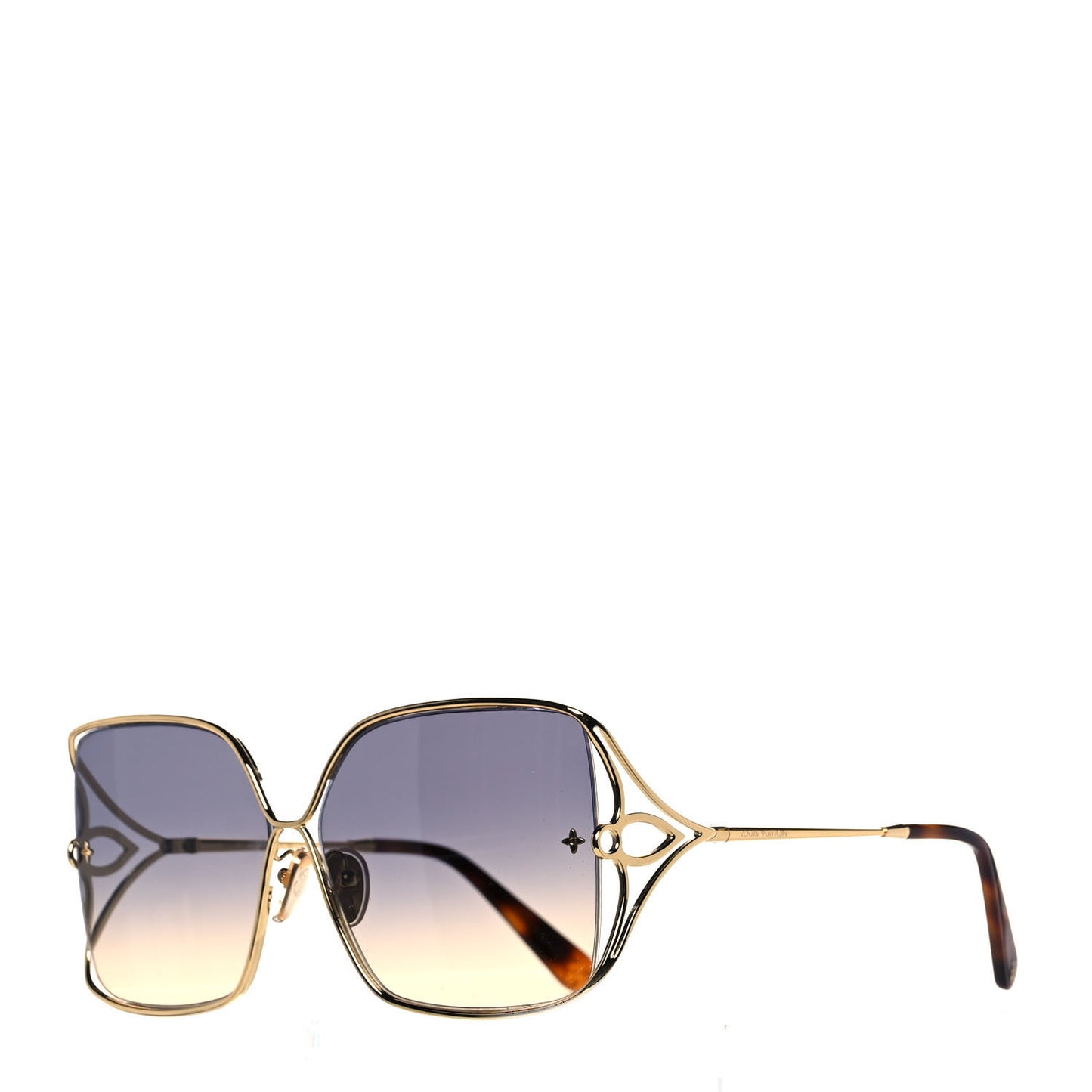 LV Petal Square Sunglasses Blue Gold