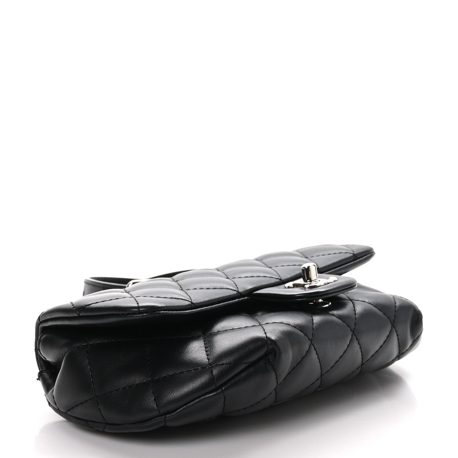 Chanel Calfskin Quilted CC Uniform Flap Belt Bag Black 4 of 10