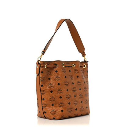 MCM Visetos Small Aren Drawstring Bag Cognac 3 of 8