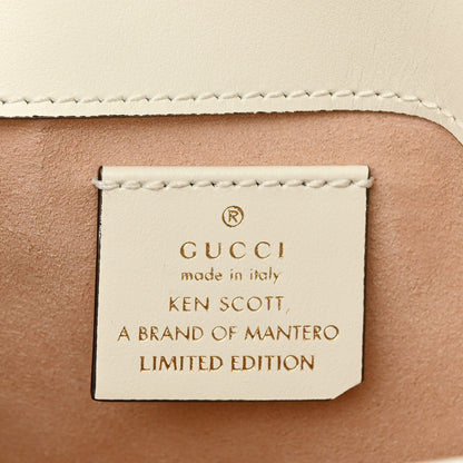 Gucci X KEN SCOTT Calfskin Matelasse Floral Print Super Mini GG Marmont Shoulder Bag Ivory Pink 6 of 10