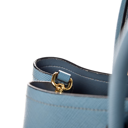 Prada Saffiano Cuir Small Double Bag Aviazione 10 of 14