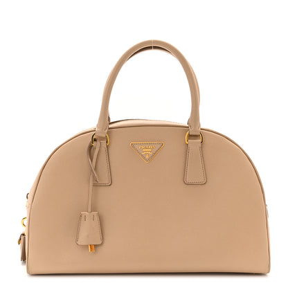 Prada Saffiano Bowling Bag Sabbia 1 of 10