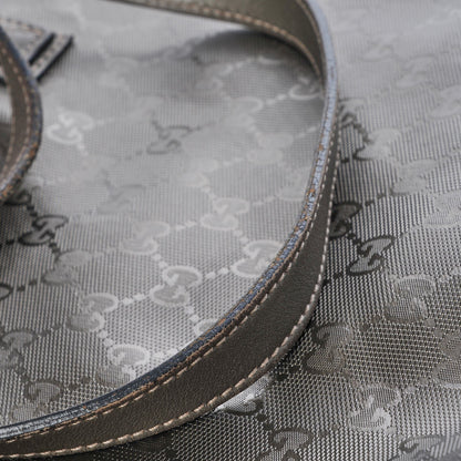 Gucci Imprime Monogram Medium Zippered Shopping Tote Pewter 9 of 13