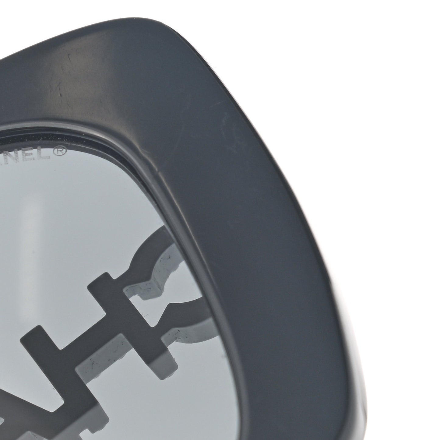 Acetate Strass Square Sunglasses 5422-B-A Black White