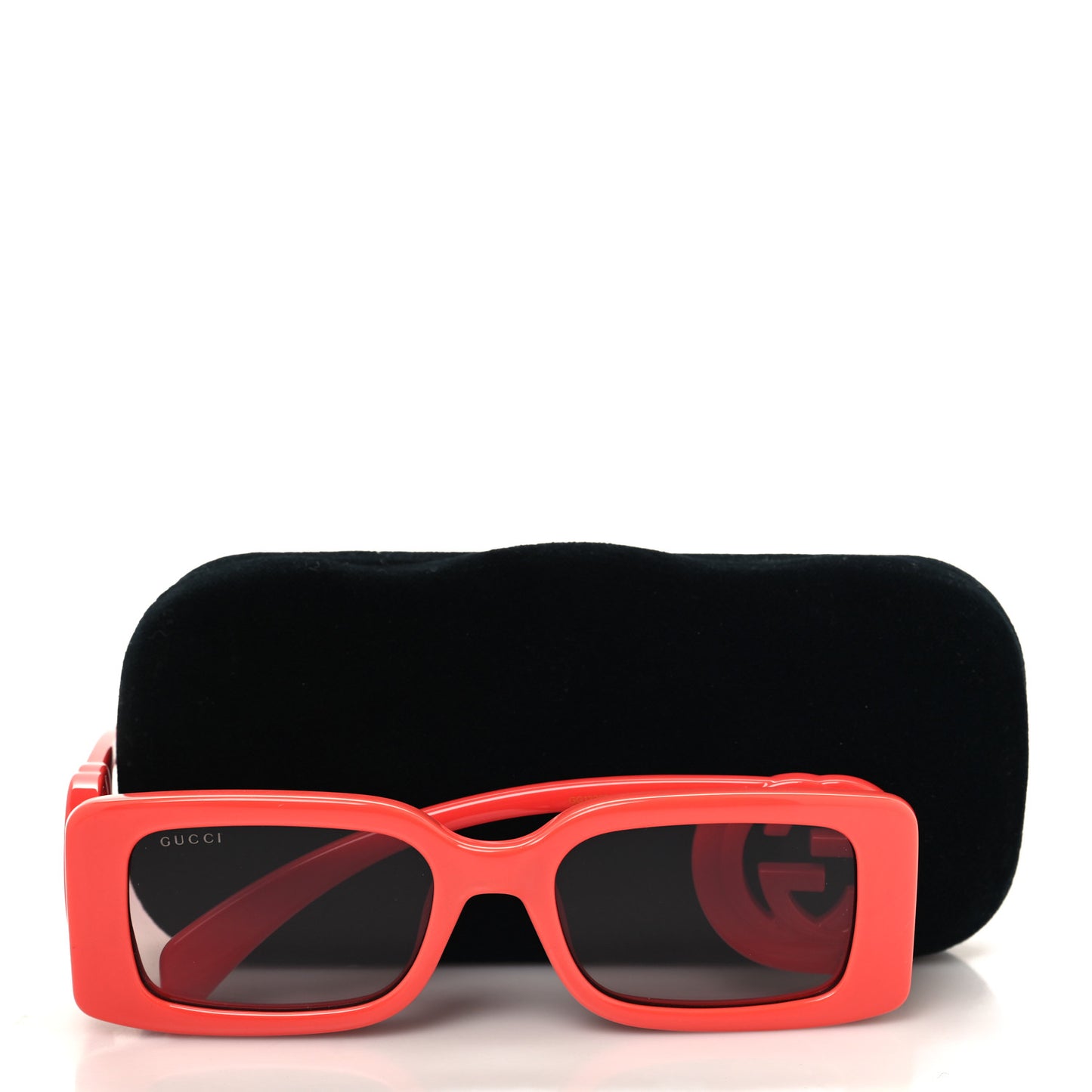 Acetate Chaise Rectangler Frame Sunglasses GG1325S Salmon Pink