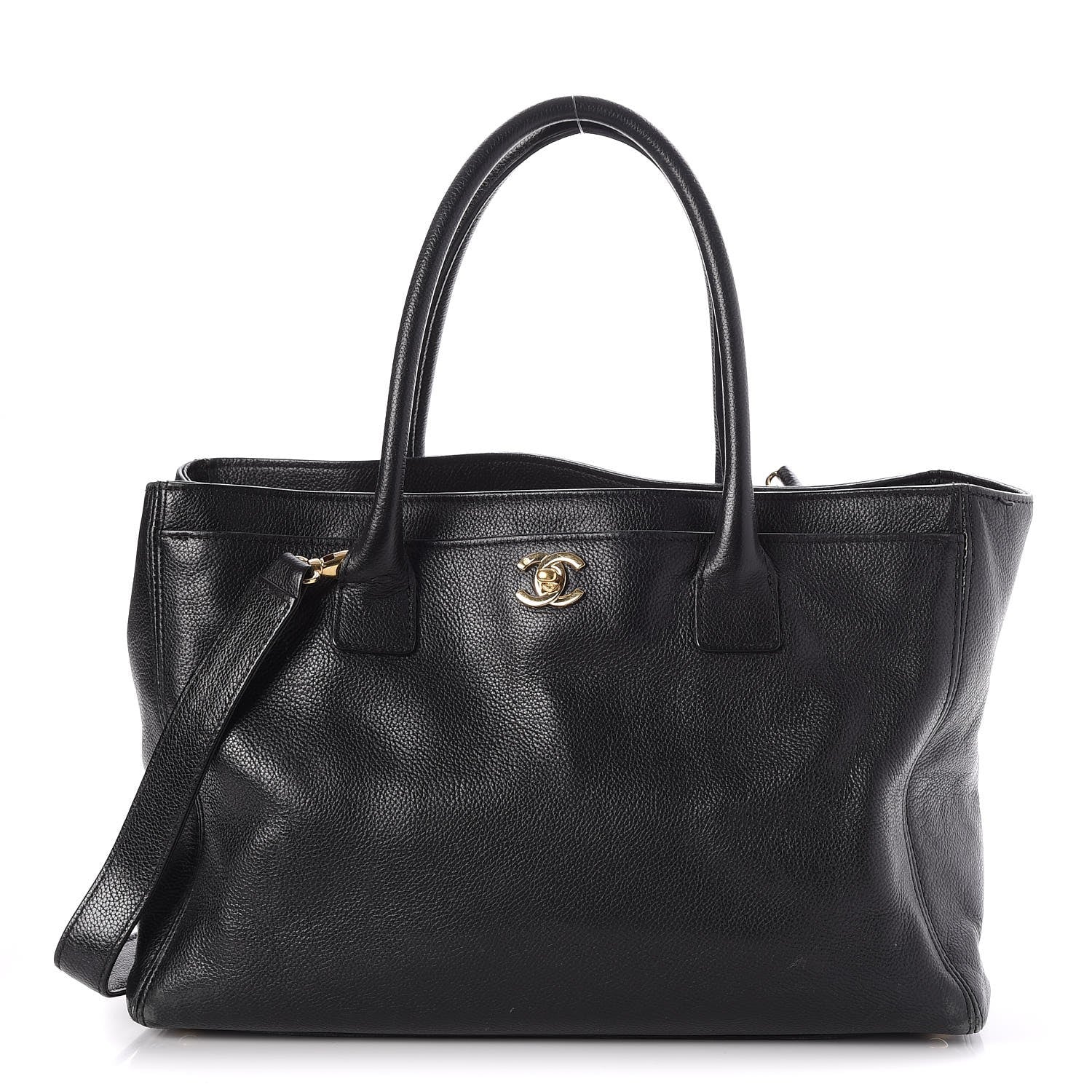 Chanel Calfskin Cerf Executive Shopper Tote Black 1 of 11