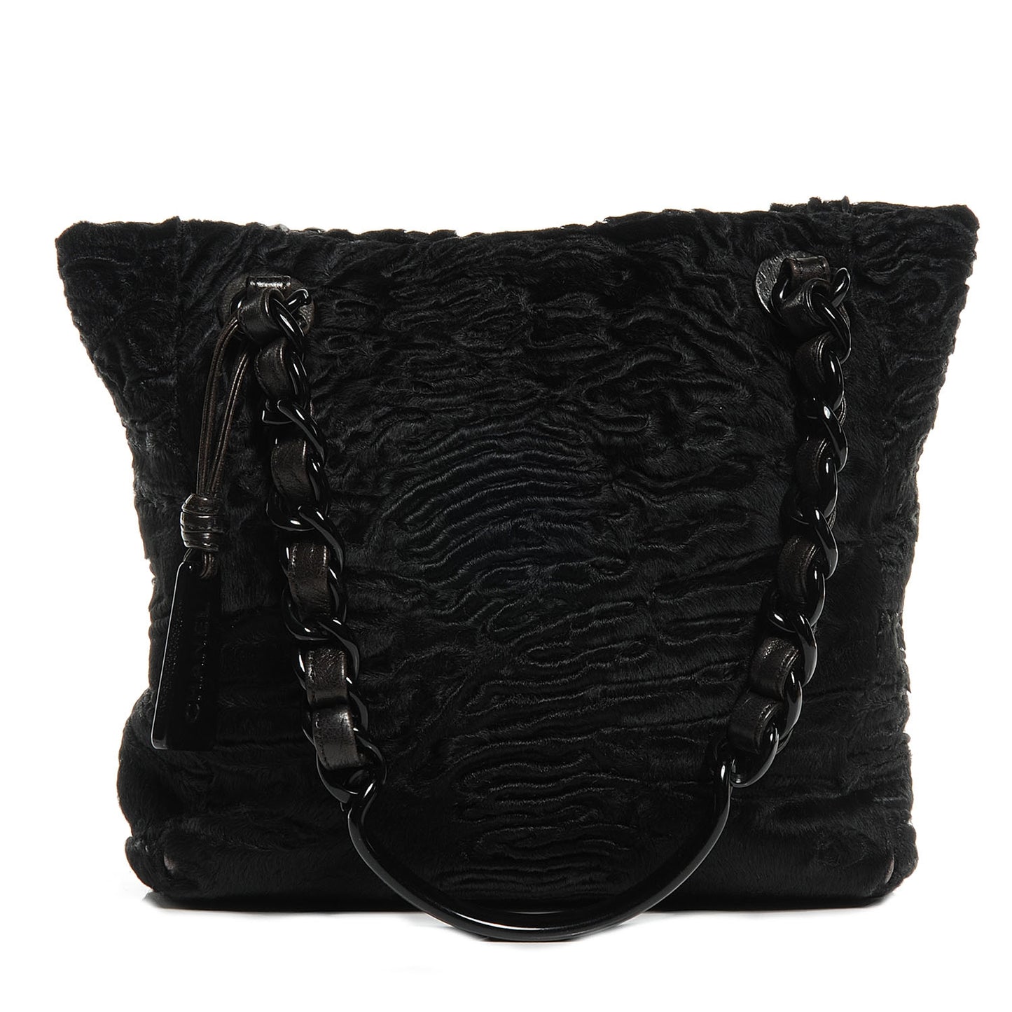 Persian Lamb Fur Tote Black