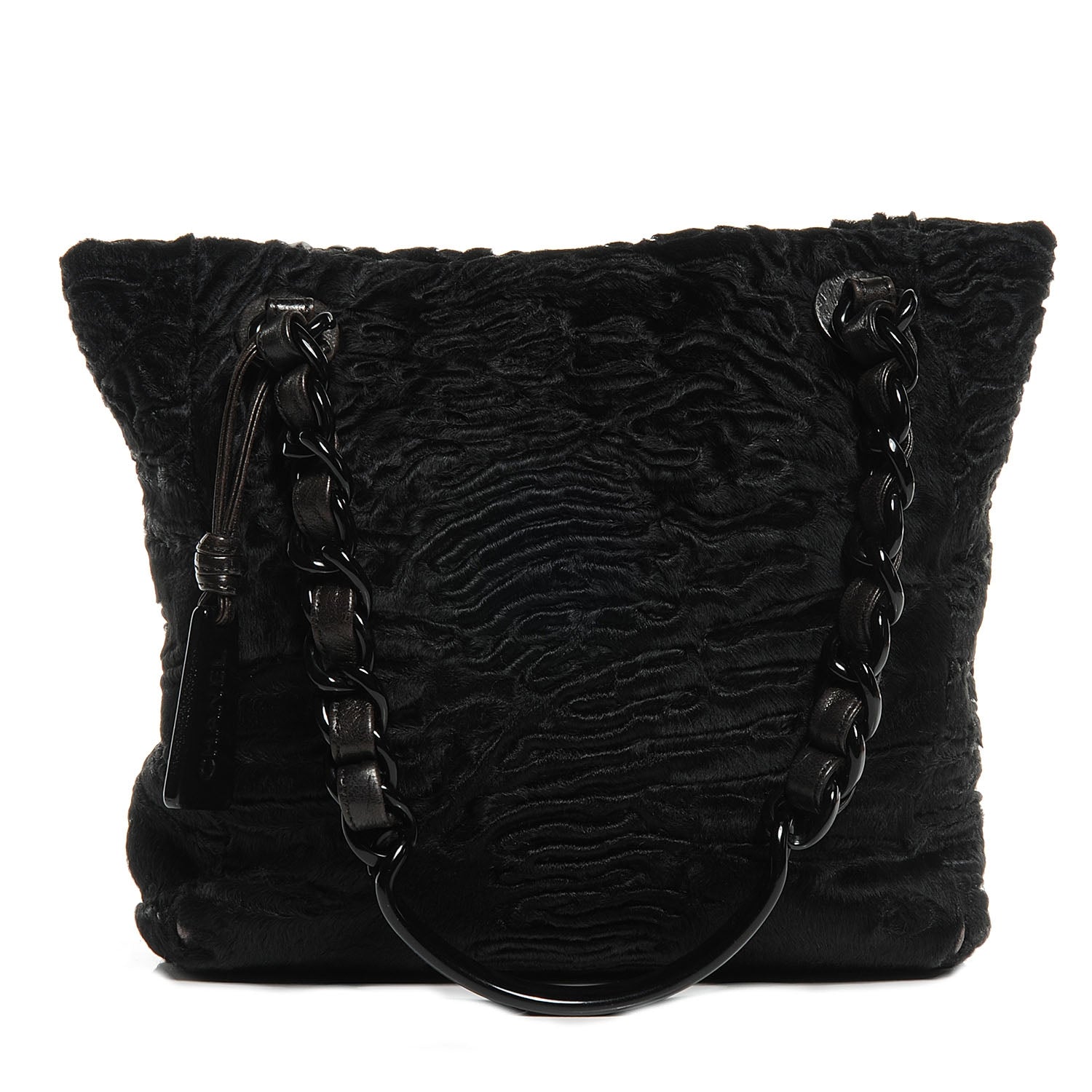 Chanel Persian Lamb Fur Tote Black 1 of 7