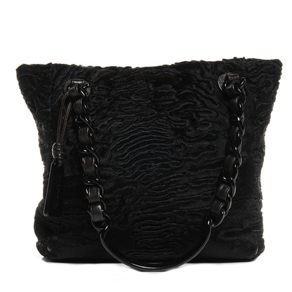 Chanel Persian Lamb Fur Tote Black 1 of 7