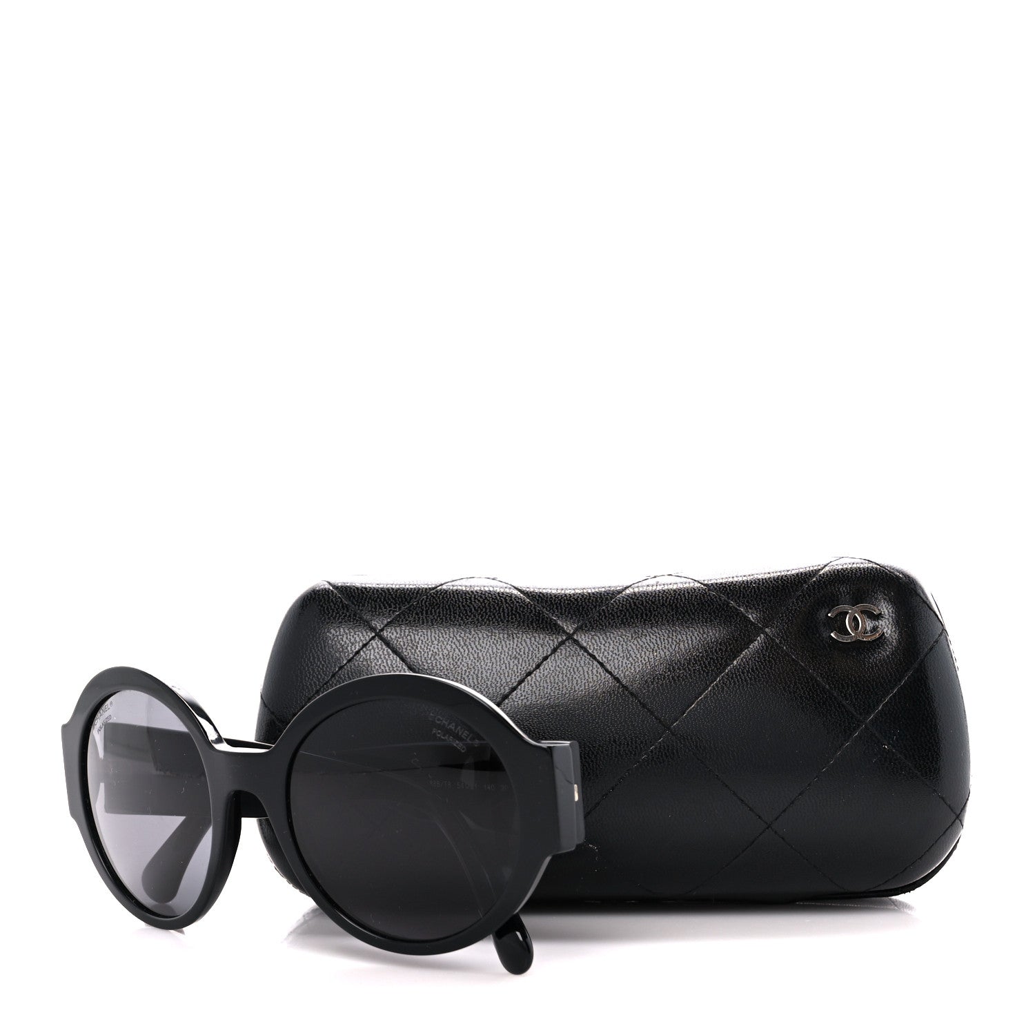 Chanel Acetate Polarized Round Sunglasses 5410 Black 9 of 9