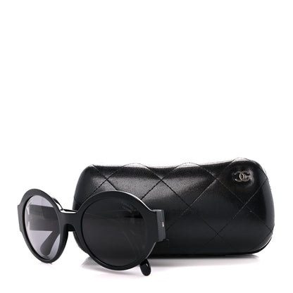 Chanel Acetate Polarized Round Sunglasses 5410 Black 9 of 9