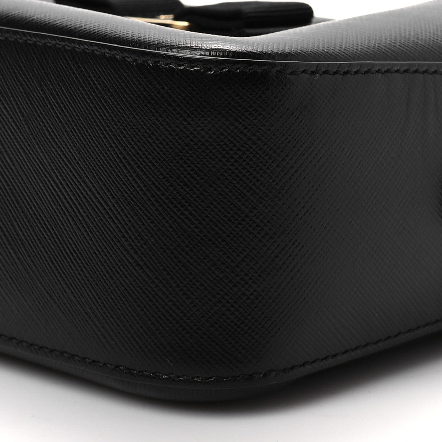 Salvatore Ferragamo Hammered Calfskin Lydia Bow Camera Bag Black 8 of 8