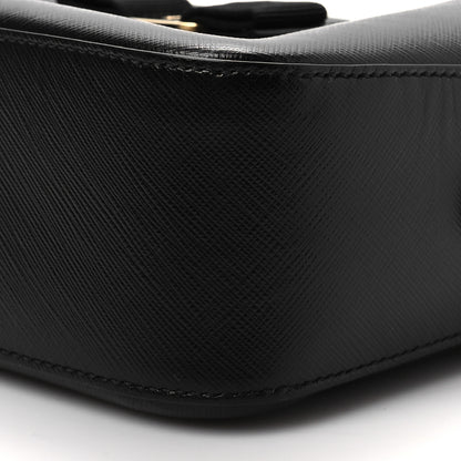 Salvatore Ferragamo Hammered Calfskin Lydia Bow Camera Bag Black 8 of 8
