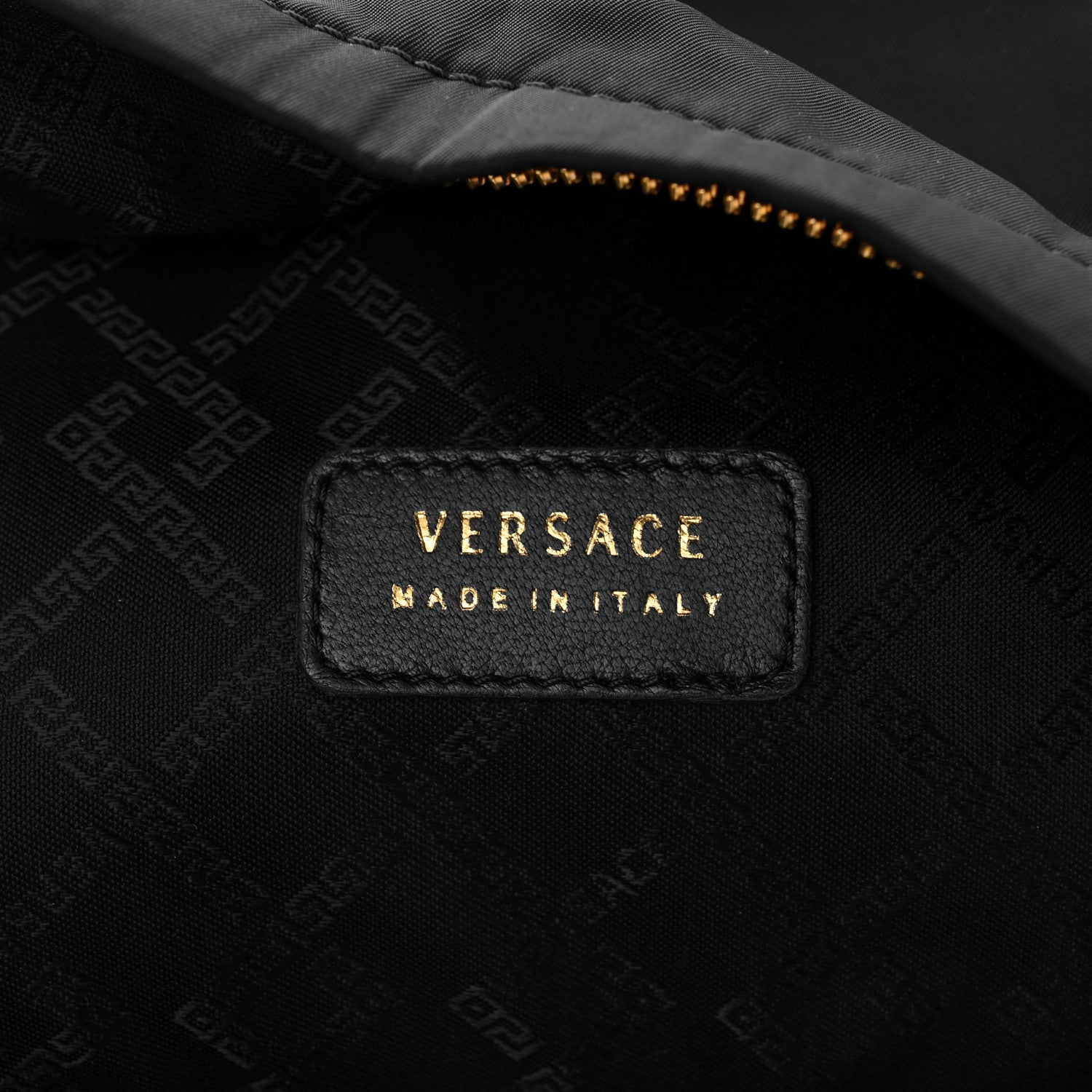 Versace Nylon Goatskin Studded Palazzo Medusa Backpack Black 6 of 12