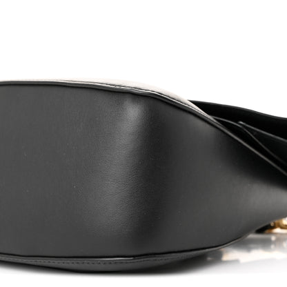Loewe Smooth Calfskin Donut Chain Medium Ola Shoulder Bag Black 9 of 9