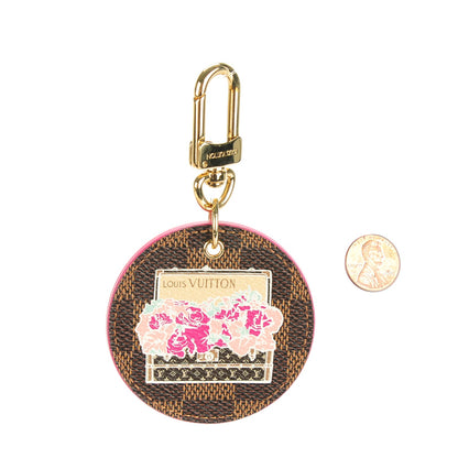 Louis Vuitton Damier Ebene Illustre Posies Bag Charm 2 of 6