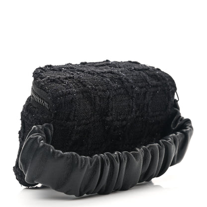 Chanel Tweed Lambskin Quilted Arm Coin Purse Black 3 of 8