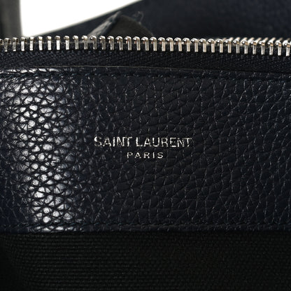Saint Laurent Grained Calfskin Small Supple Sac De Jour Navy 7 of 13
