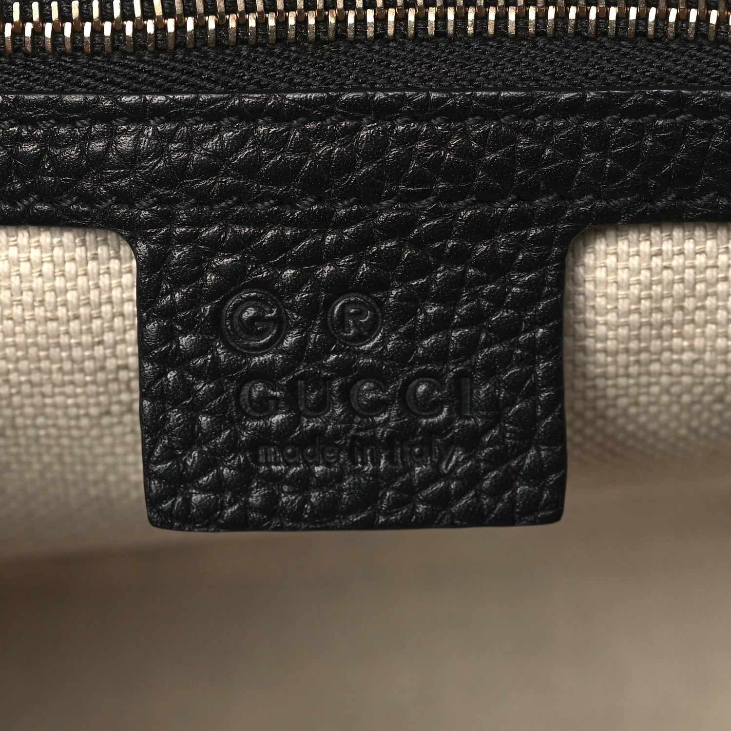 Gucci Pebbled Calfskin Medium Soho Flap Crossbody Black 6 of 9