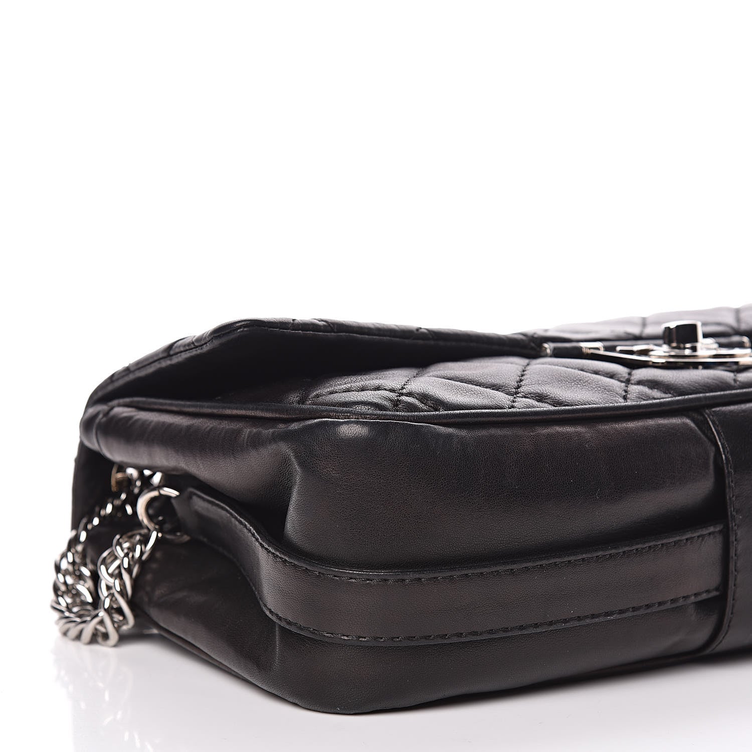Chanel Lambskin Quilted Jumbo Icons Secret Label Flap Black 11 of 15