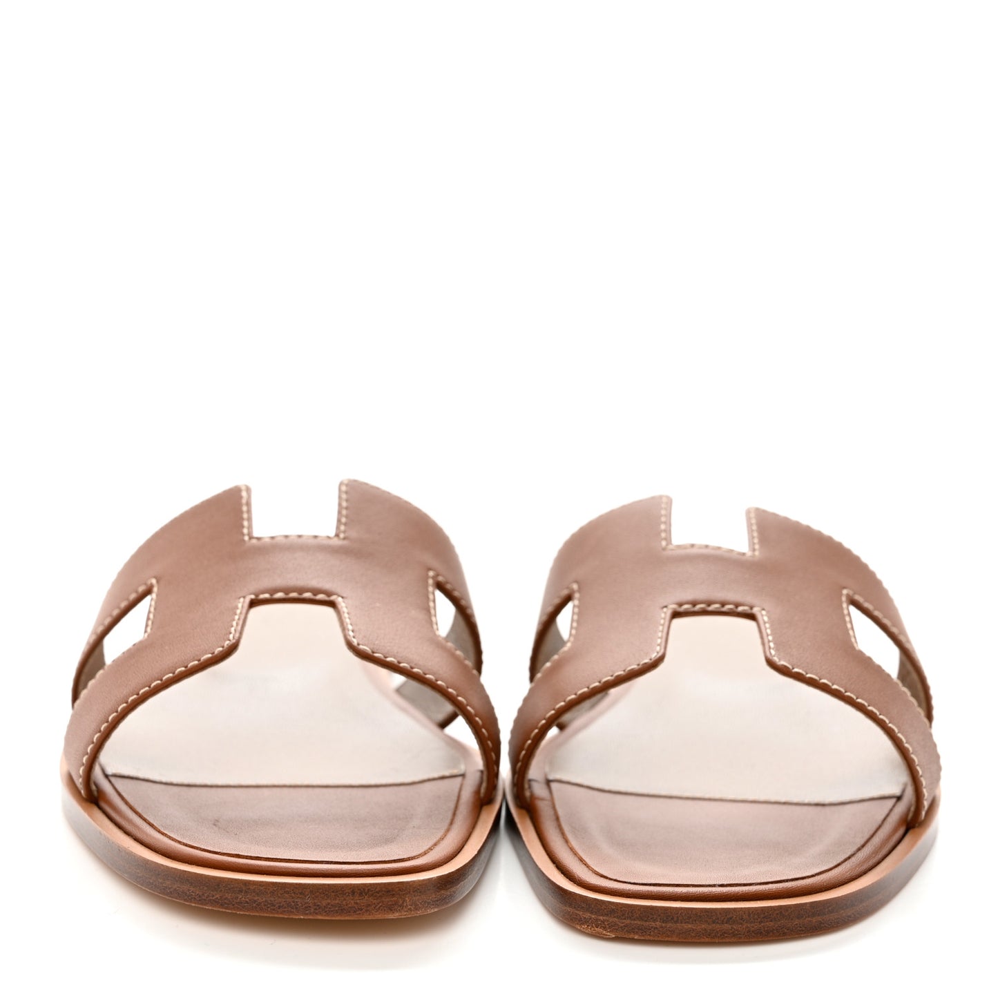 Box Calfskin Oran Sandals 35.5 Gold
