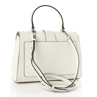 Jimmy Choo Calfskin Crystal Medium Cheri Top Handle Bag Milk 3 of 11