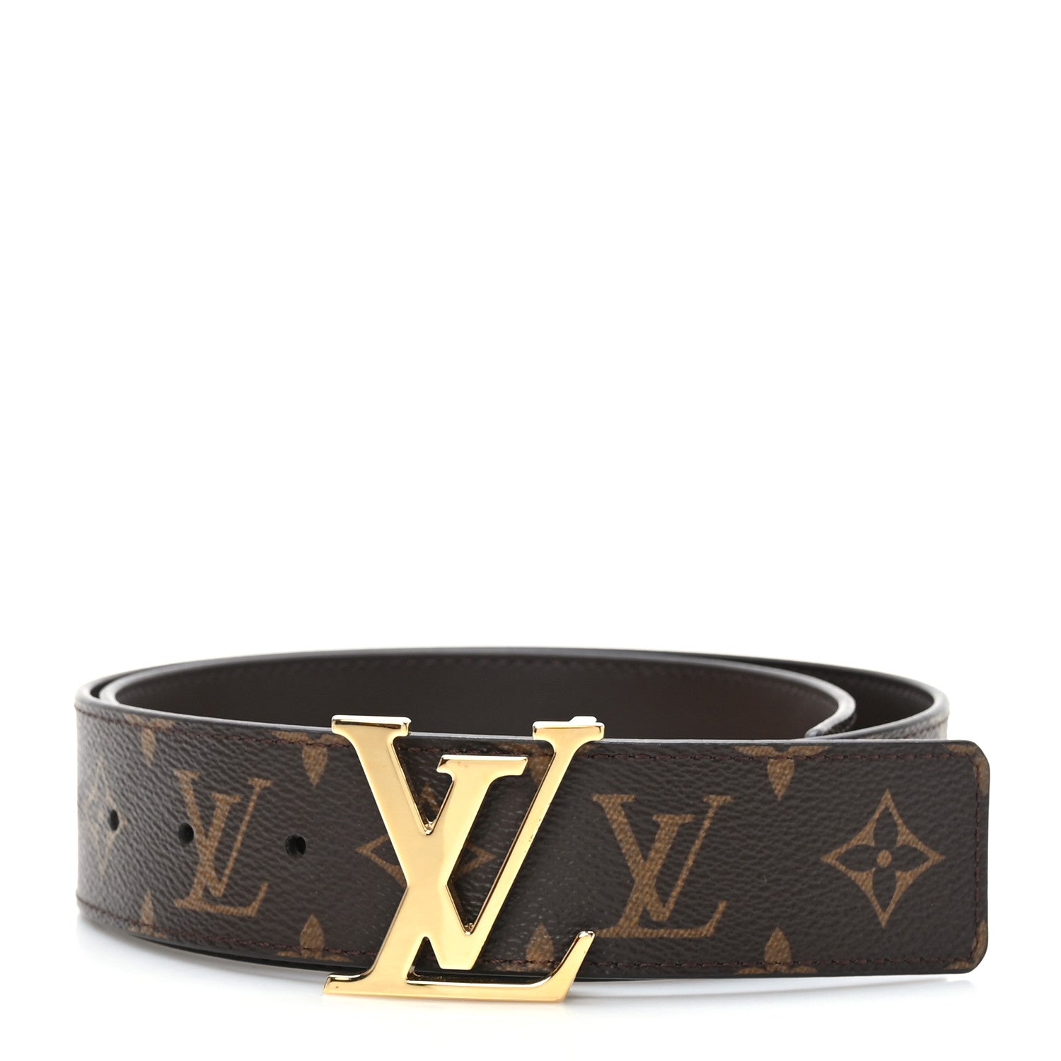 Louis Vuitton Monogram Calfskin 40mm LV Initiales Reversible Belt 80 32 Black 1 of 5
