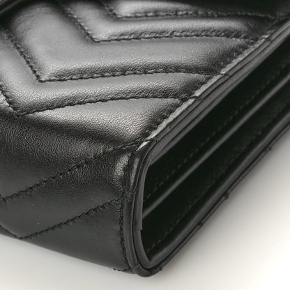 Gucci Calfskin Matelasse GG Marmont Chain Wallet Black 10 of 10