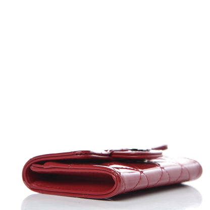 Chanel Patent Quilted Card Holder Red 4 of 8