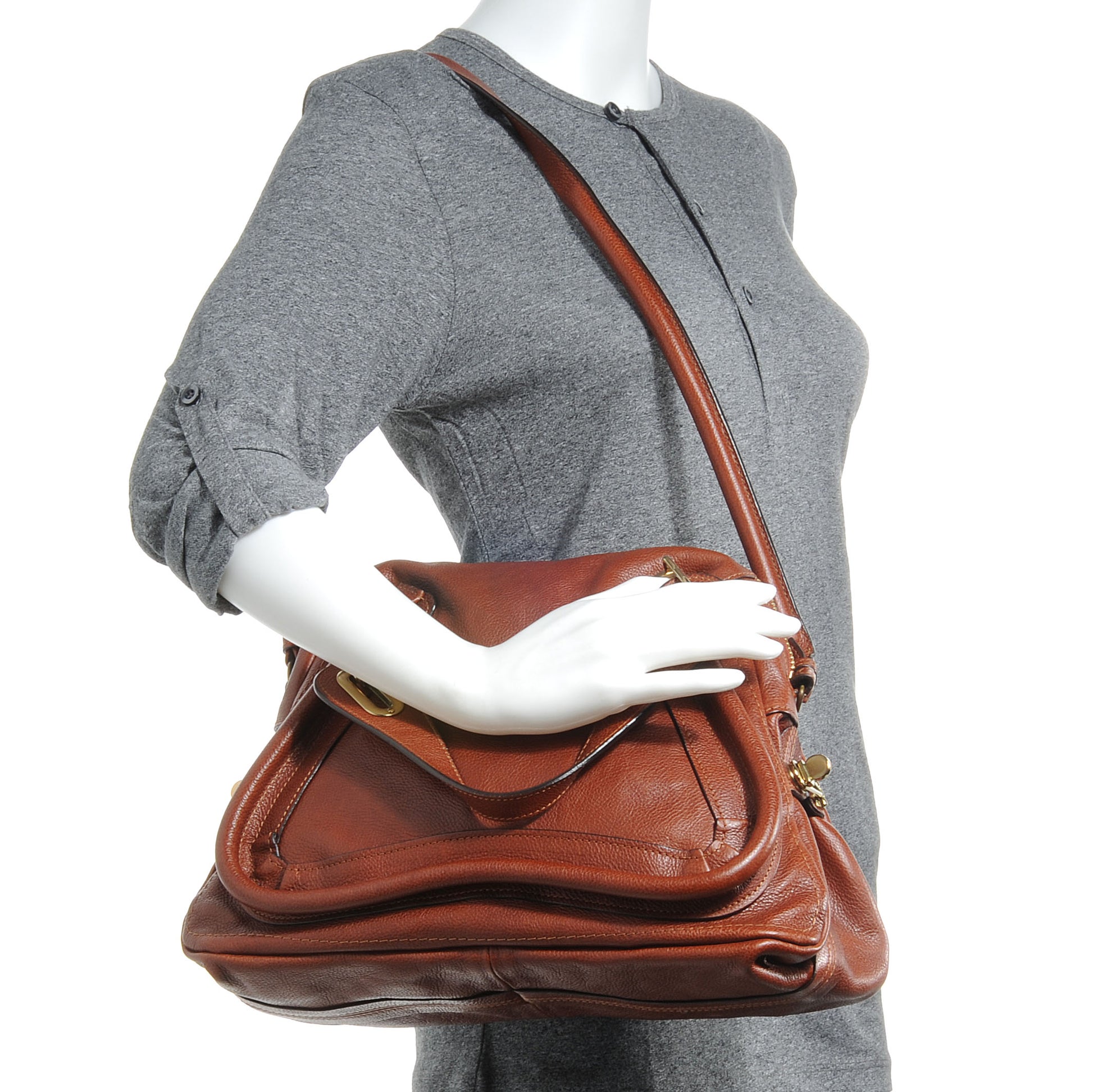 Chloe Calfskin Medium Paraty Caramel 2 of 7