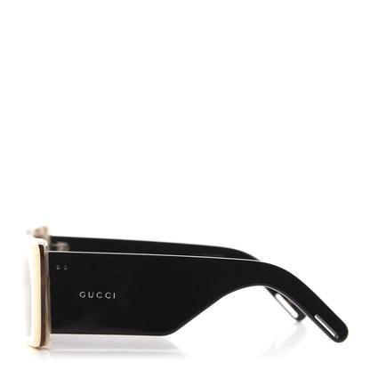 Gucci Acetate Rectangular Flap GG0543S Sunglasses White Black 3 of 8