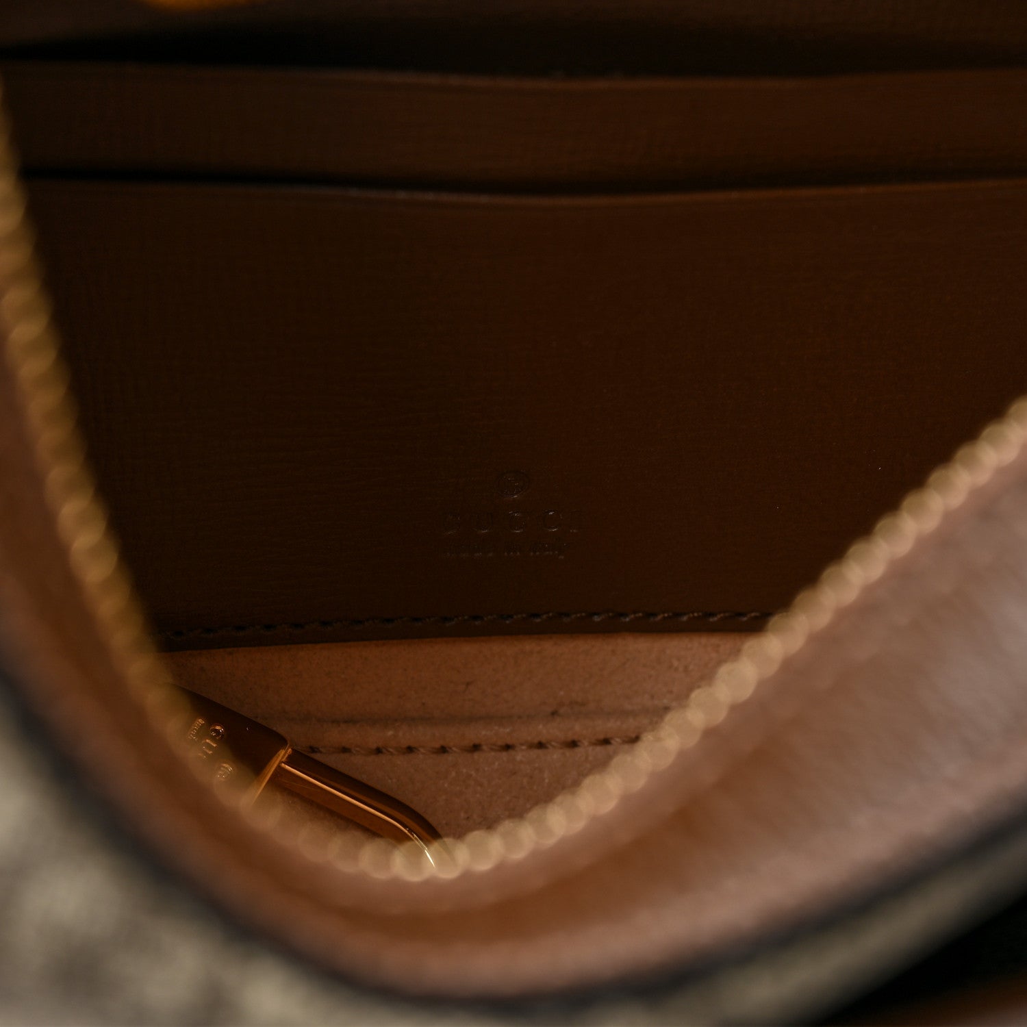 Gucci GG Supreme Monogram Azalea Calfskin Mini Retro Interlocking G Half Moon Bag Beige Ebony Brown Sugar 6 of 8