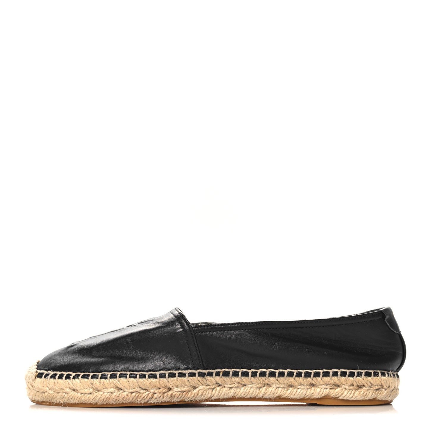 Lambskin Monogram Espadrilles 37.5 Black